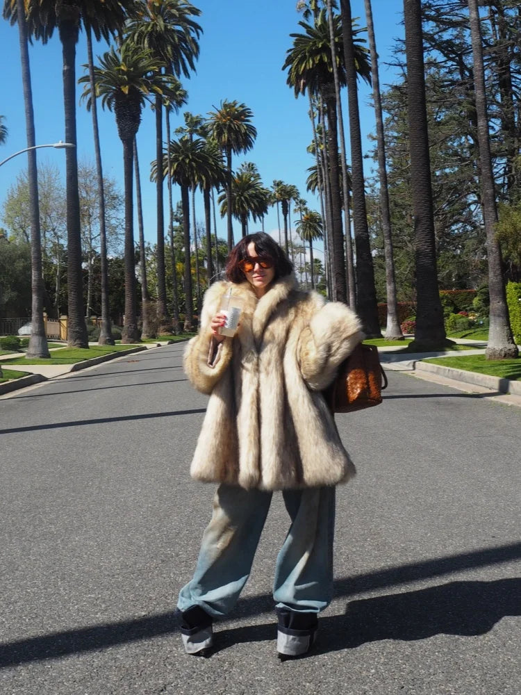 Women's Faux Fur Coat™ Vintage Fluffy Loose Faux Coat