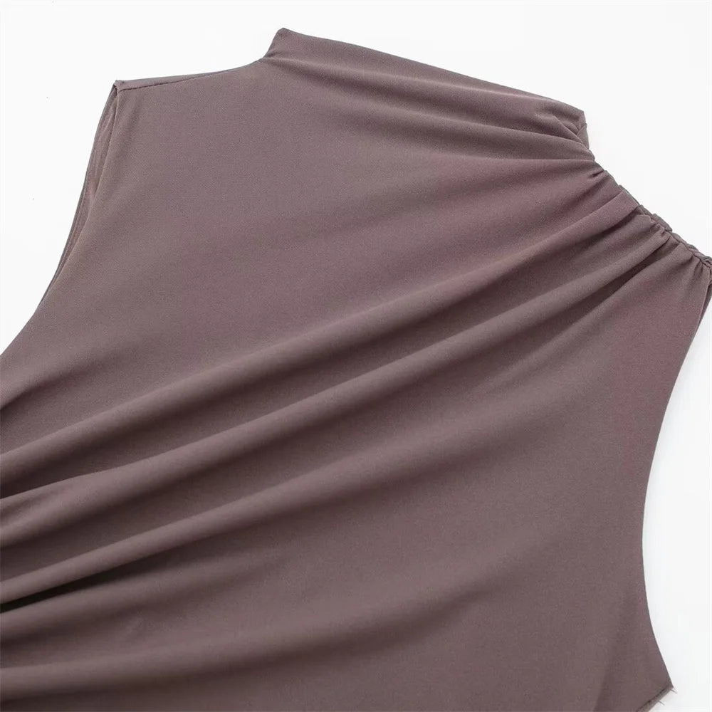 Women Dress™ Spring And Summer Fashionable Pleated Decorative Dress