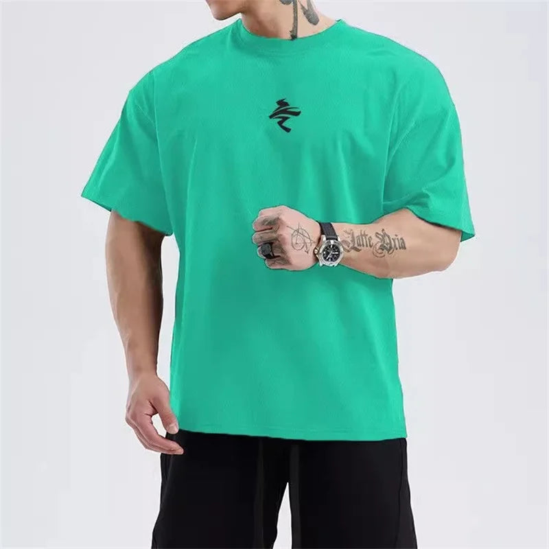 Men's Loose Oversized T-shirt™ Short Sleeves Training Mesh T-shirt