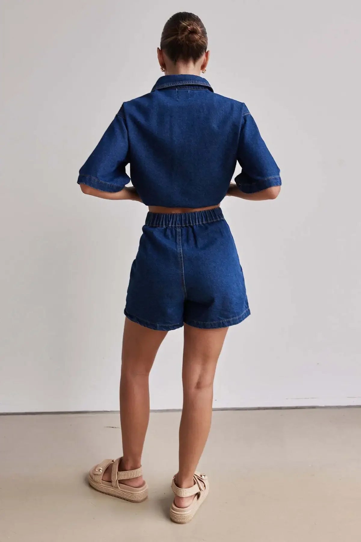 Women's Cross-Border Summer Suit™ Casual Vintage Loose-Fit Denim Shorts Suit