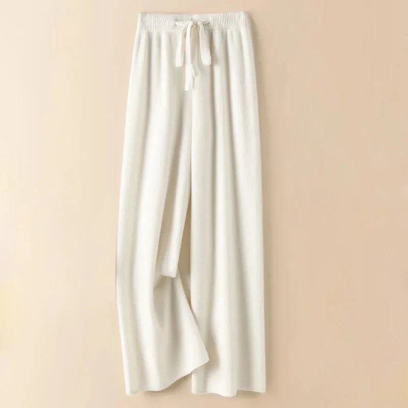 Women's Knitted Elastic High Waist Pants™ Straight Ankle-Length Soft Pants