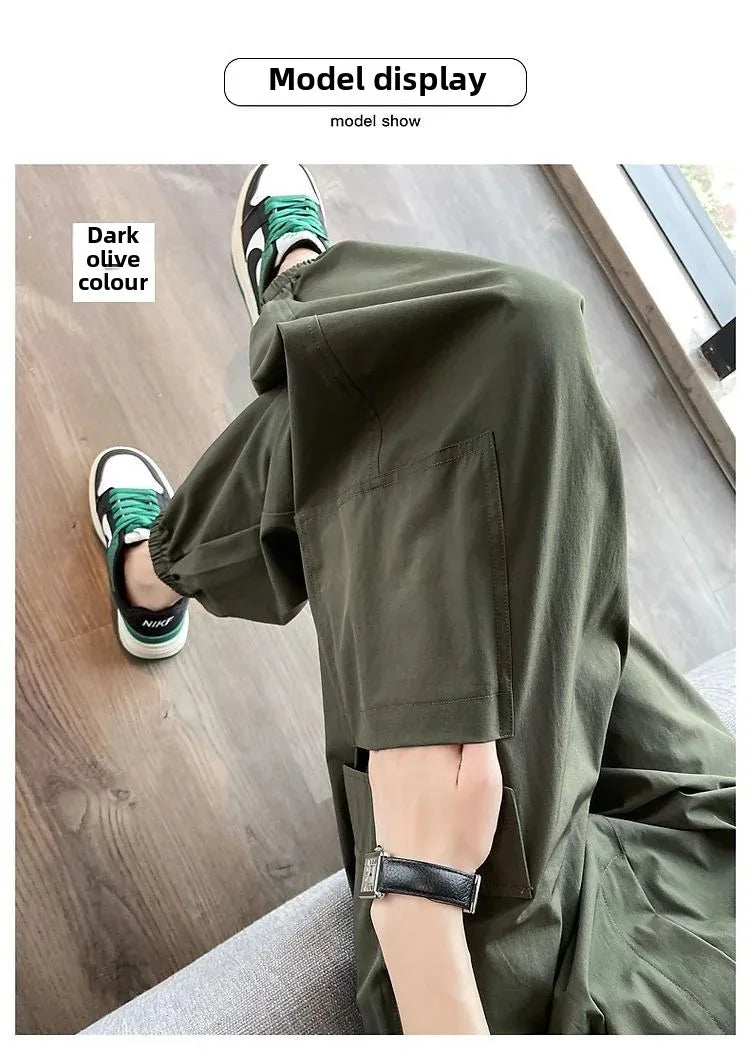 Women's Thin High Waist Cargo Pants™ Long Drapey Quick Dry Trousers