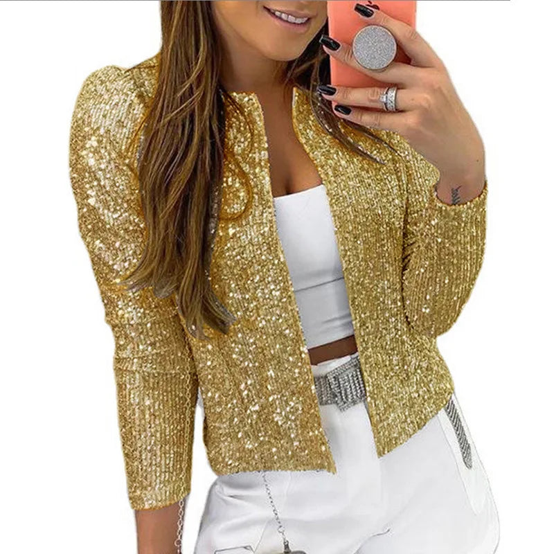 Women's stand up collar jacket™ cardigan short casual versatile jackets