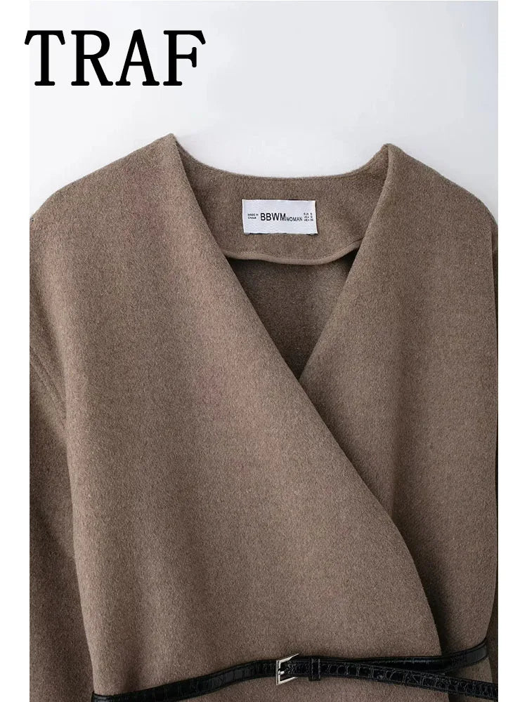 Women's Jacket™  Comfortable Short Belt Casual Long Sleeve Coat