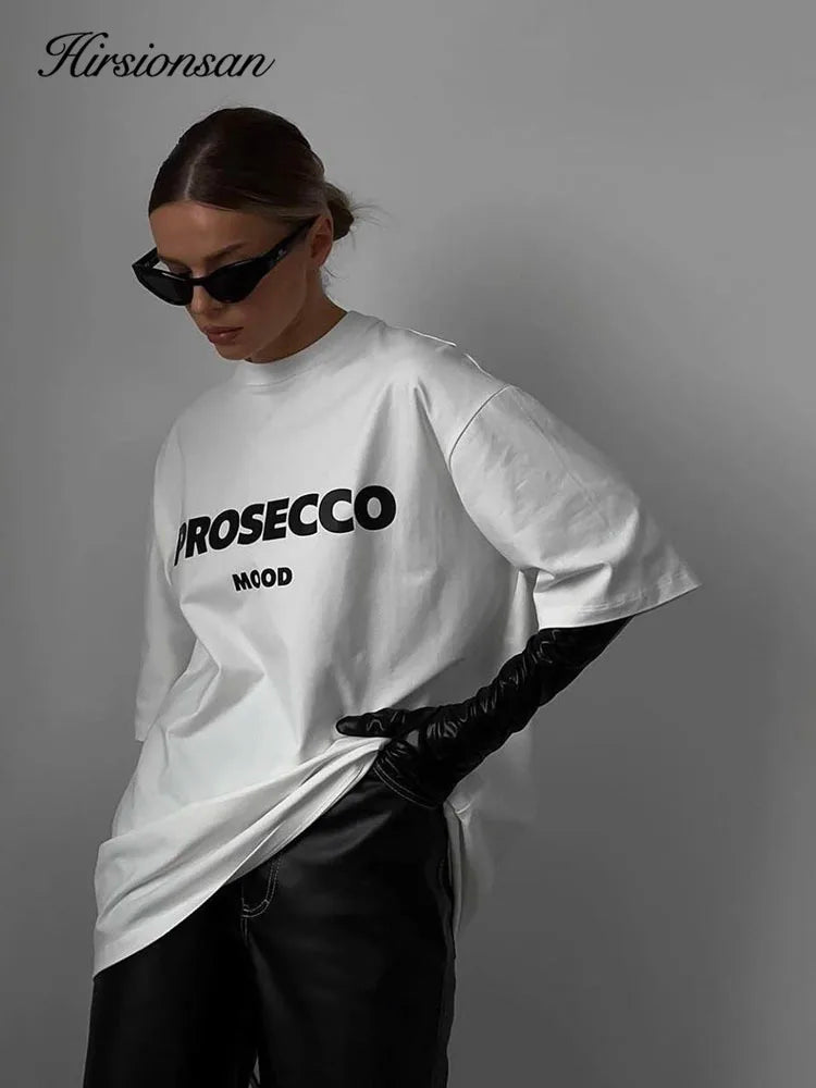 Women's  Letter Printed T Shirt™ Short Sleeve Oversized Cotton Tops