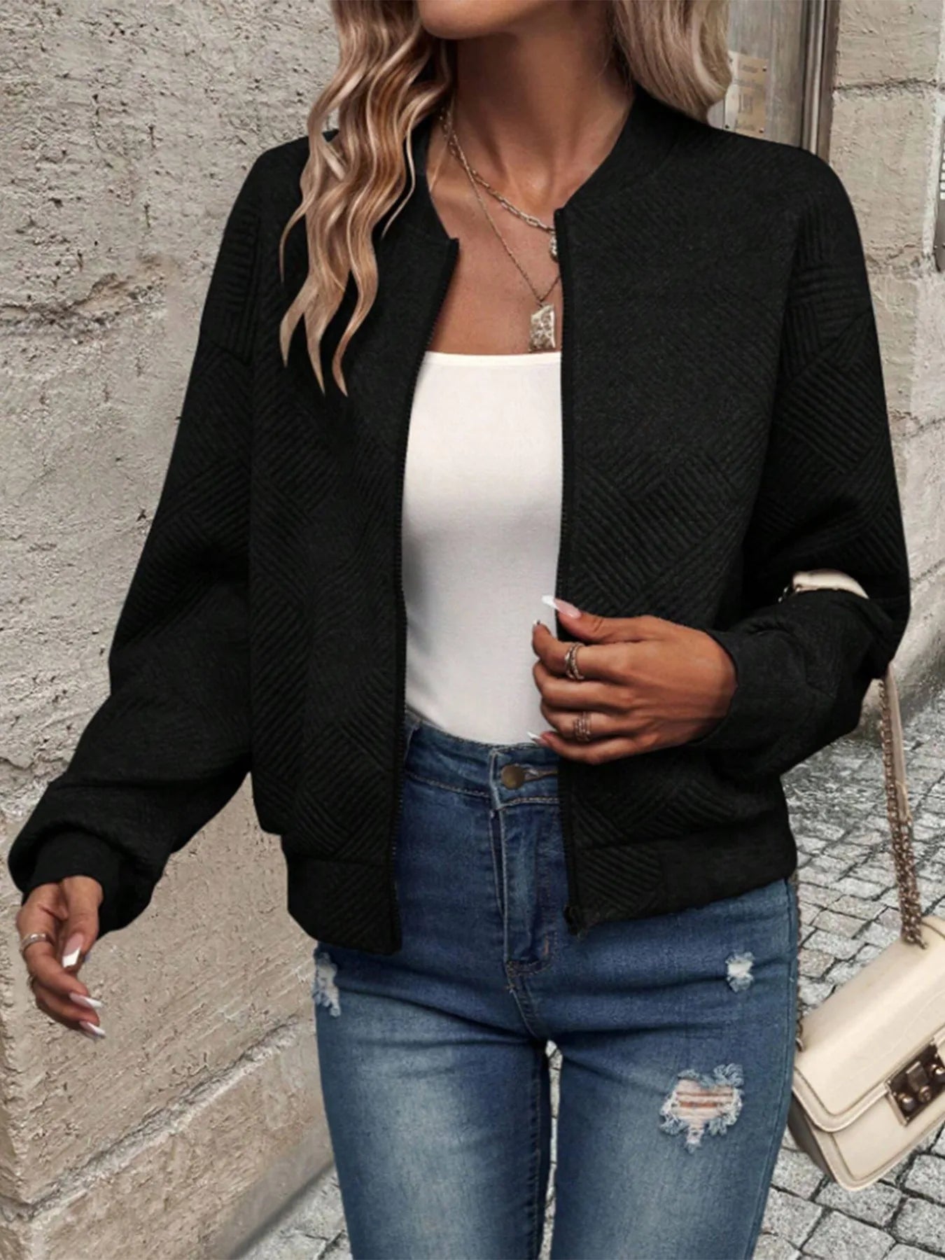 Women's Cross border Jacket™ Zipper Baseball Long Sleeve Jacket