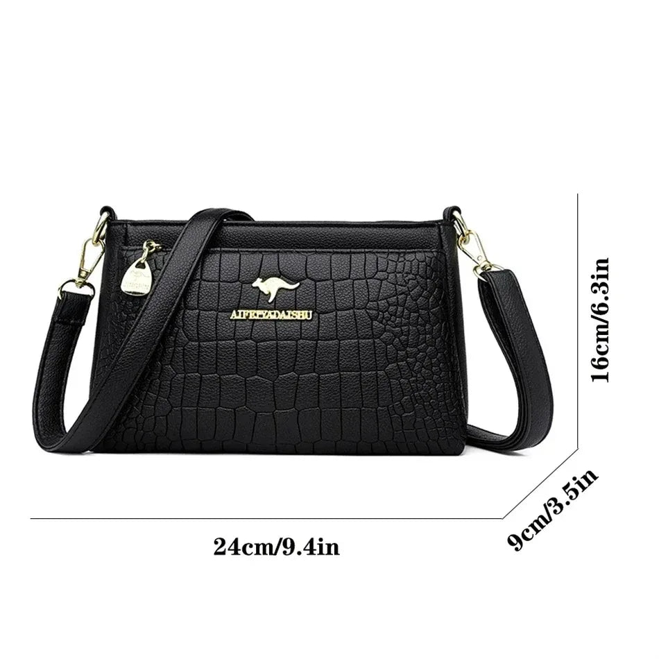 Women's Leather Luxury Handbags™ Ladies Shoulder Crossbody Sac & Messenger Tote Handbag