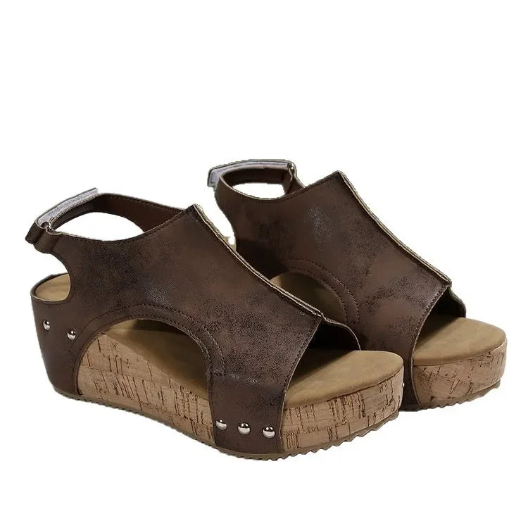 Women's Thick Heel Sandals™ Cross-Border Large Size Fish mouth Rubber Sole Sandals
