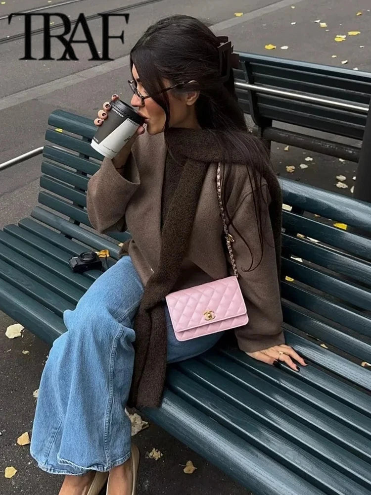Women's Jacket™  Comfortable Short Belt Casual Long Sleeve Coat