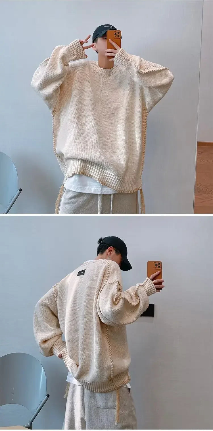 Men's Knitted Sweater™ Casual Versatile Long Sleeve round Neck Thick Sweater