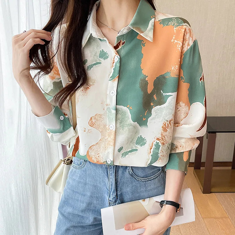 Women's Casual Loose T-shirt™ Long Sleeve Korean Style Blouse Tops