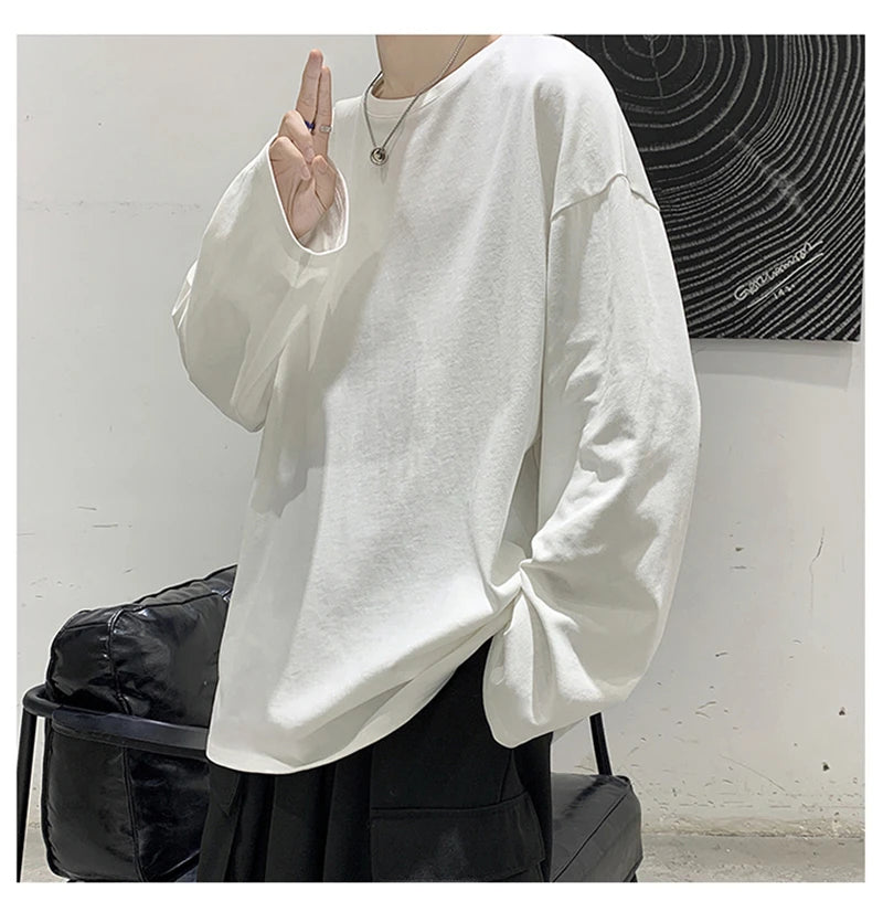 Men's T-shirt™ Cotton Oversize Long sleeves t shirt