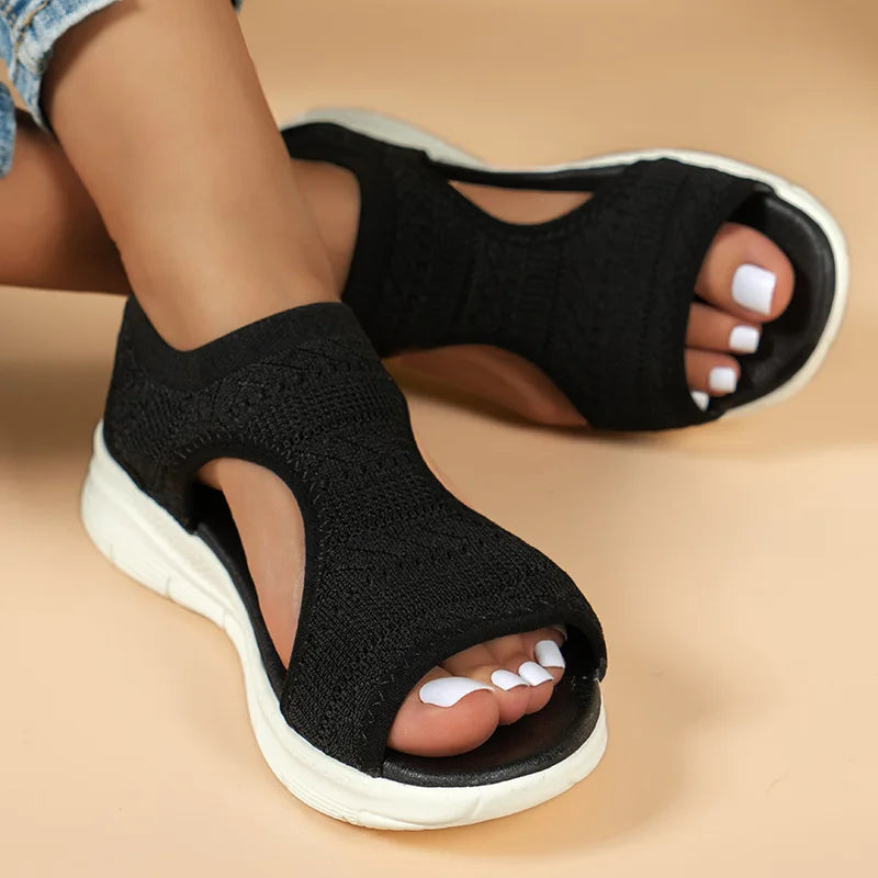 Women Summer Sandals™ Mesh Fish Platform Open Toe Wedge Sandals