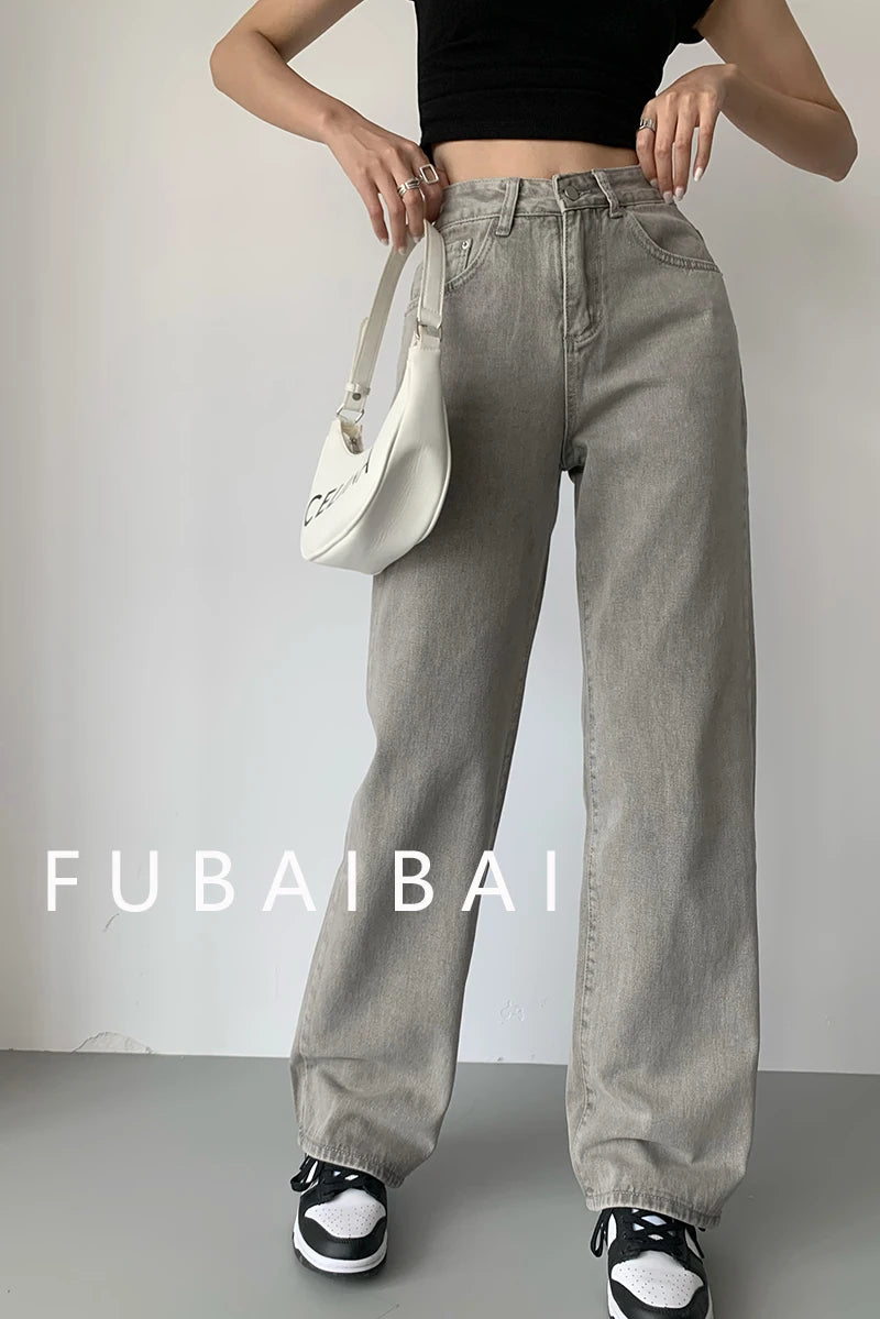 Women's Jeans™ High Waist Vintage Straight Baggy Denim Pants