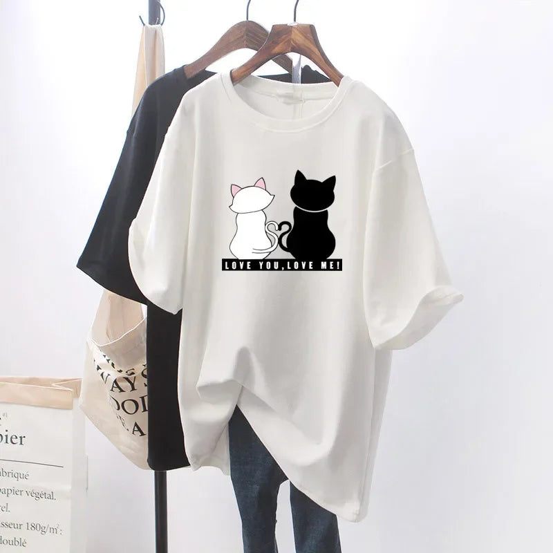 Women's Print T-shirt™ Short-sleeved Loose T Shirt