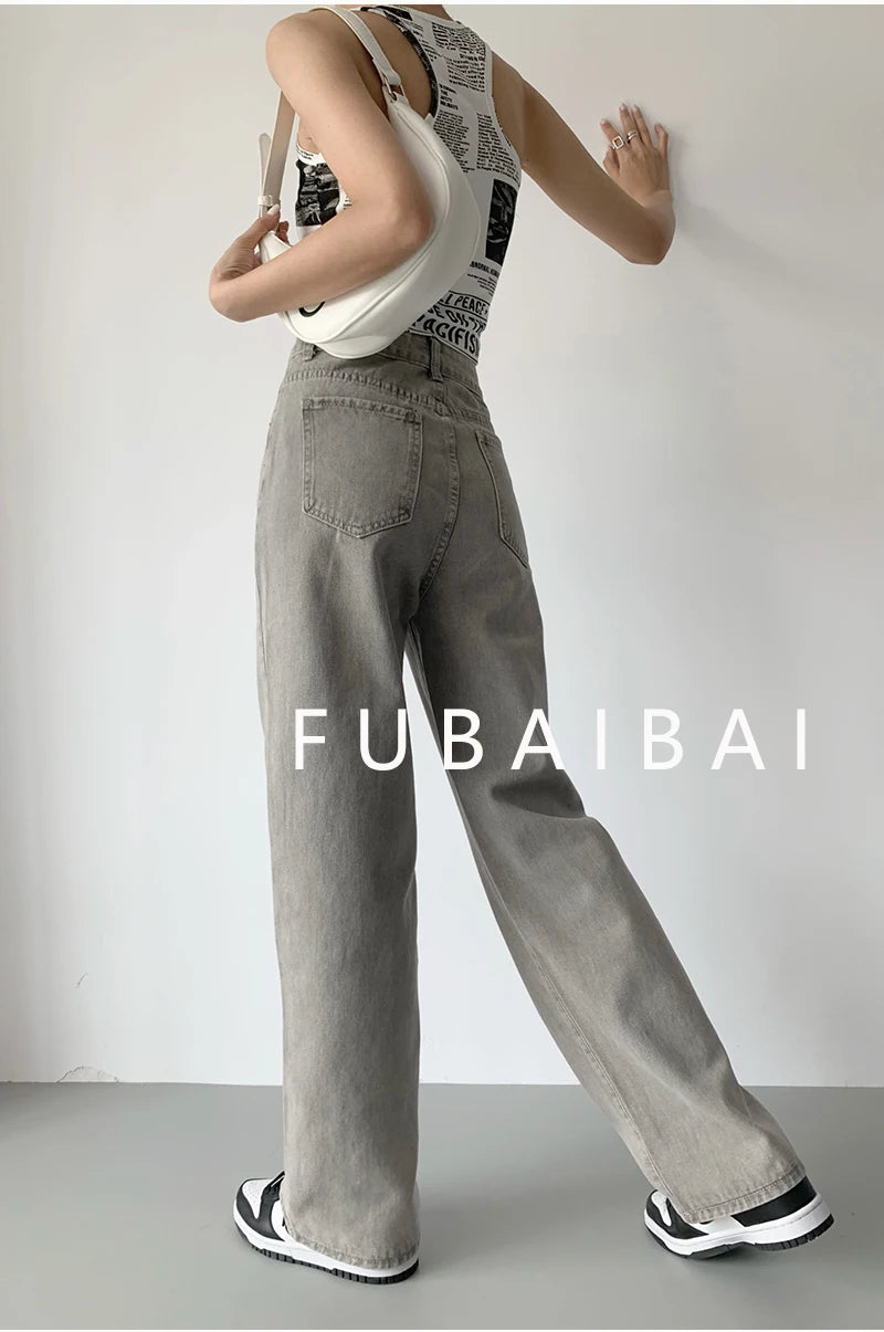 Women's Jeans™ High Waist Vintage Straight Baggy Denim Pants