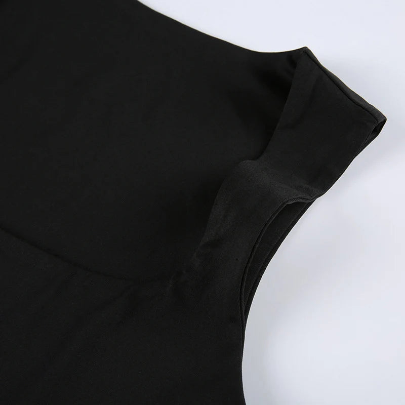 Women's Sleeveless Collar Crop Tops™ Y2K Summer Black Tank Tops