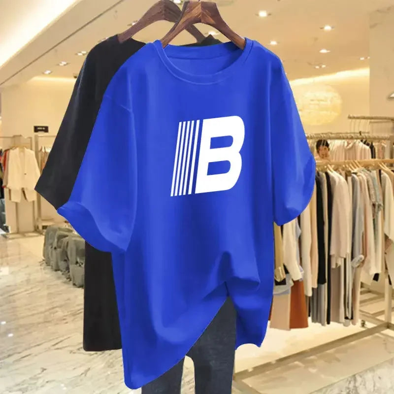 Women's Short Sleeve T-Shirt™ Cotton Letter Loose Summer Short Sleeve T-shirt