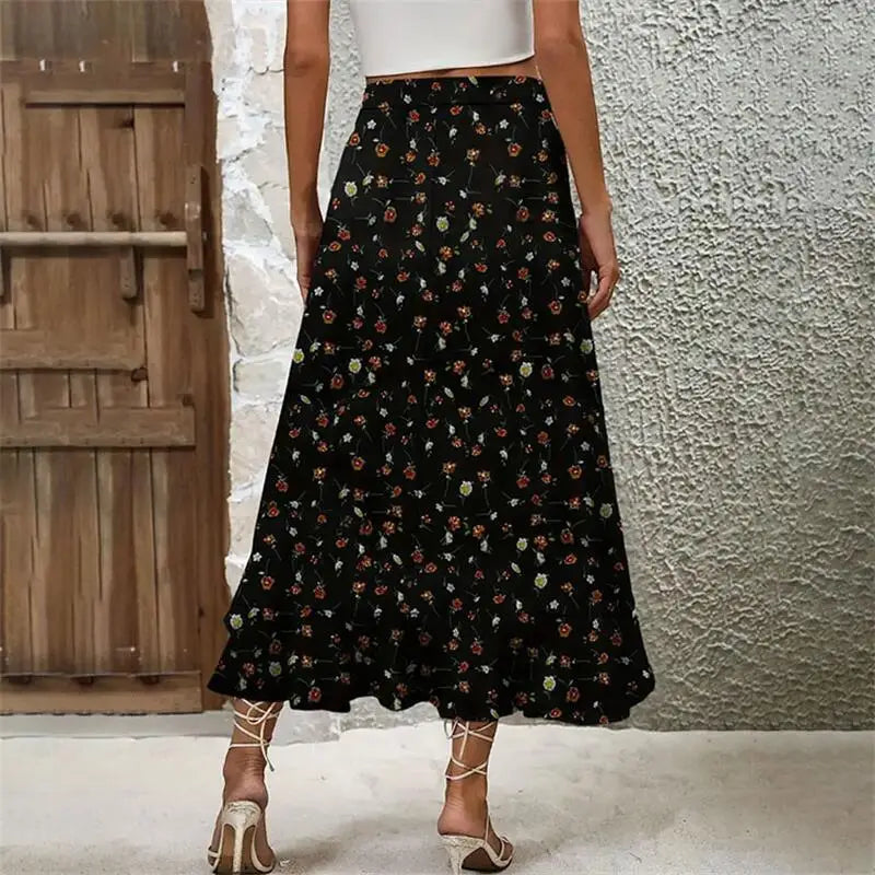 Women's Ruffle Edge Irregular Half skirt™ Summer New Midi Floral Print Skirts