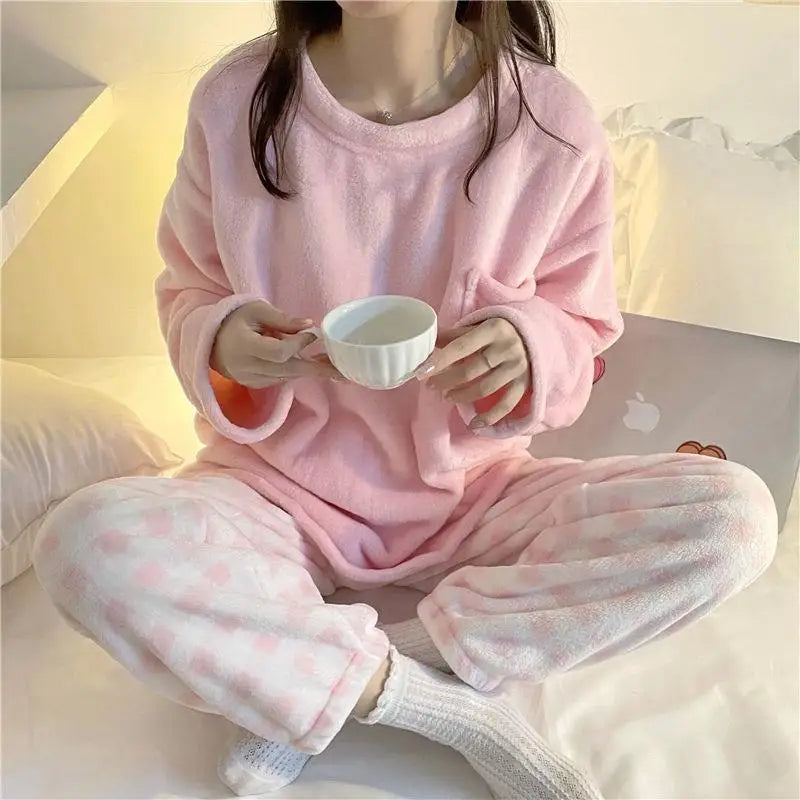 Women's Fleece Pajamas Set™ Winter Thick Warm Suit Set