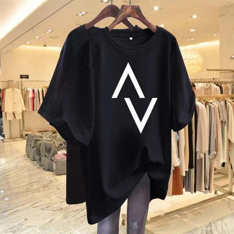 Women's Summer T-Shirt™ Loose cotton women's printed round neck short sleeved t-shirt