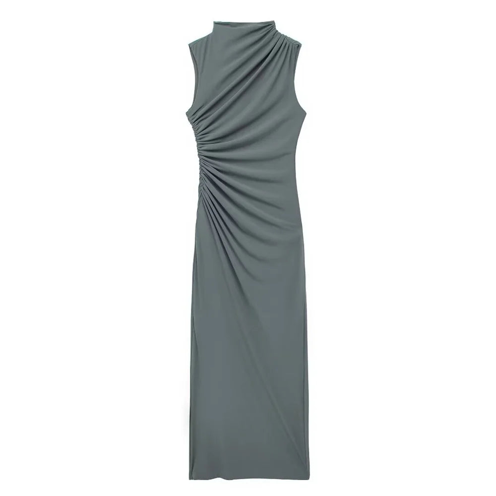 Women Dress™ Spring And Summer Fashionable Pleated Decorative Dress