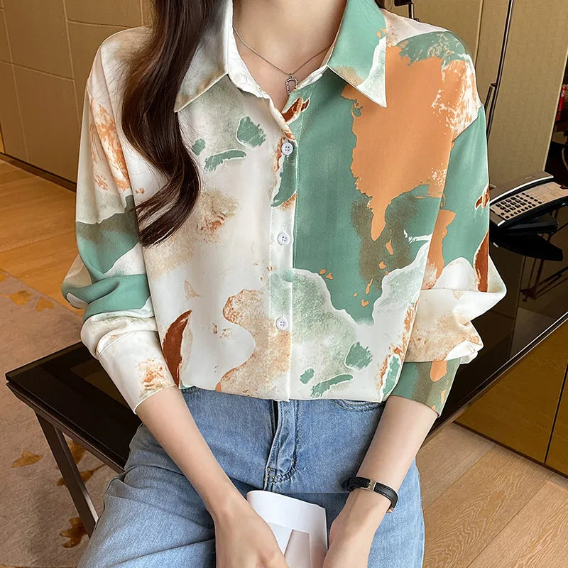 Women's Casual Loose T-shirt™ Long Sleeve Korean Style Blouse Tops