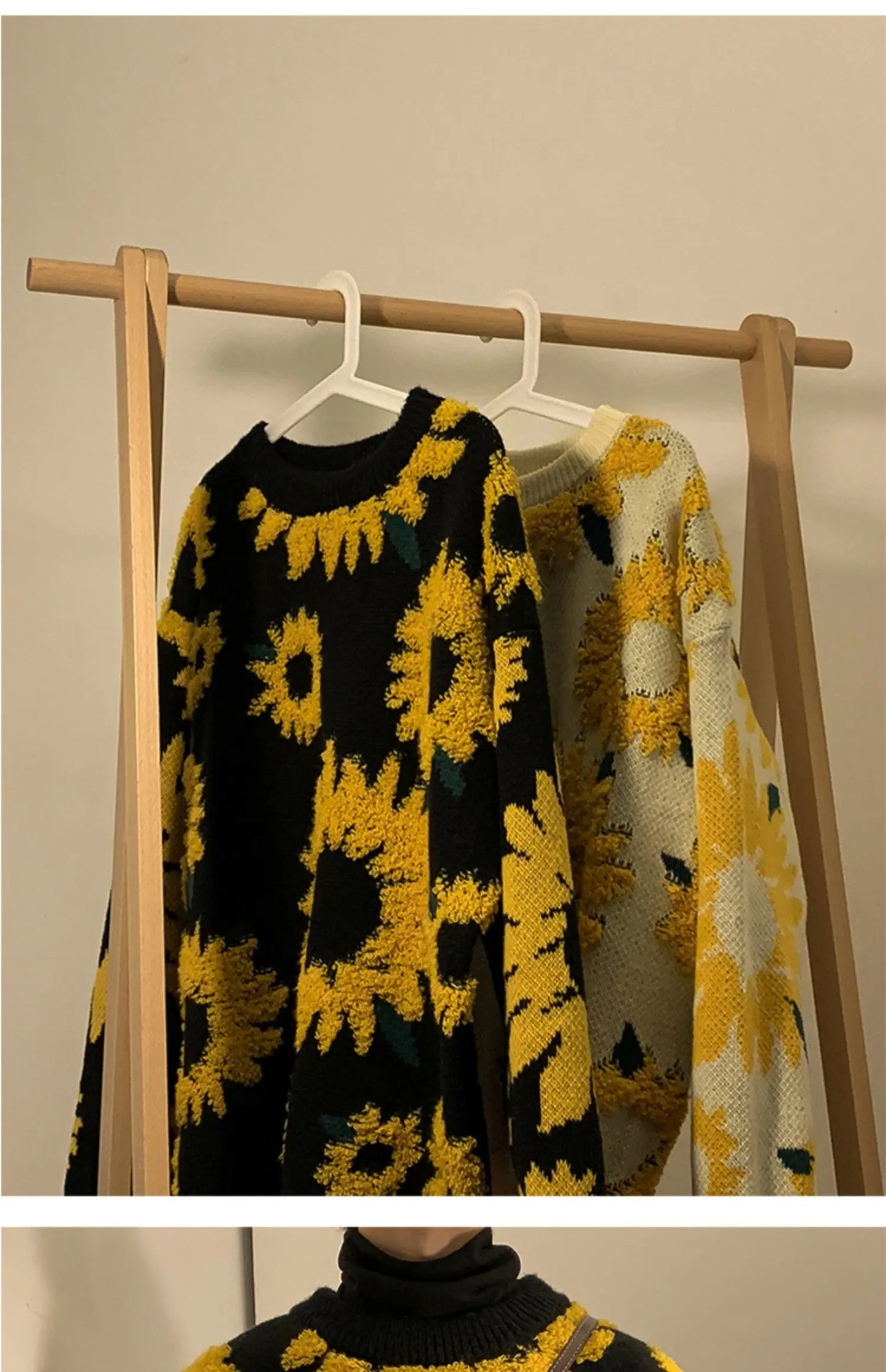 Men's Flocking Floral Sweater™ Baggy Spring Autumn Japanese Style Retro Knitwear