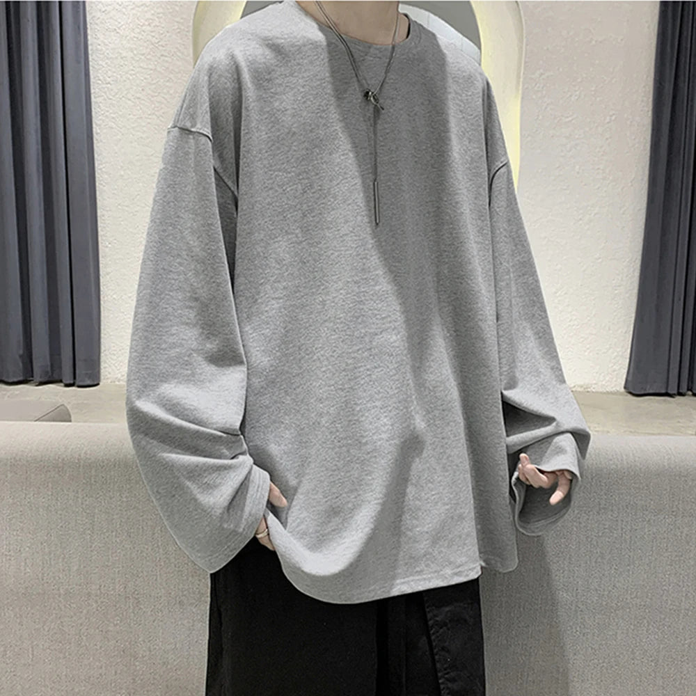 Men's T-shirt™ Cotton Oversize Long sleeves t shirt