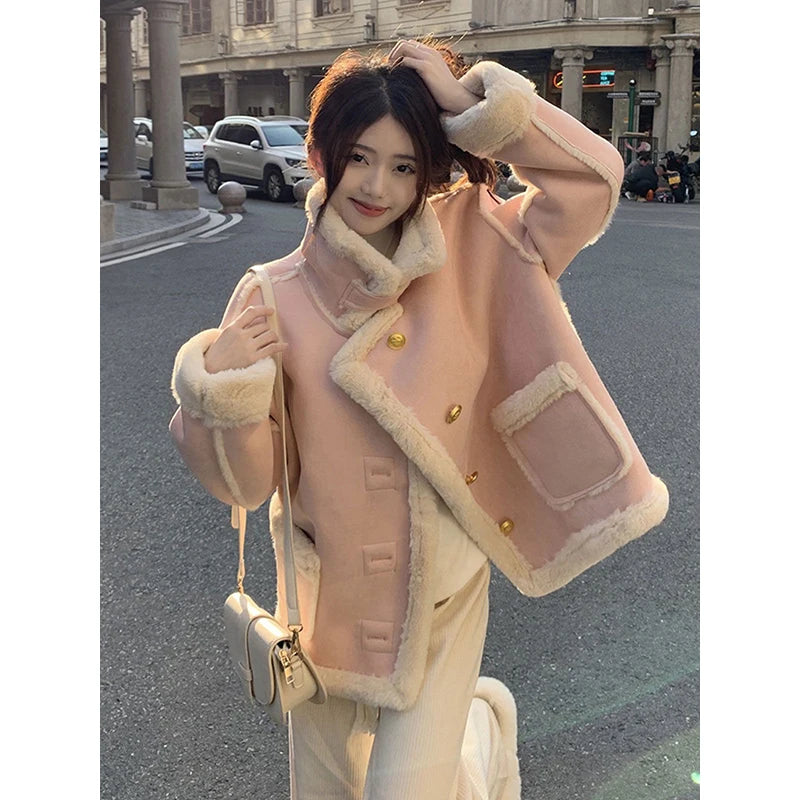 Women's Warm Faux™ Fur Fleece Coat Jacket New Korean Fashion