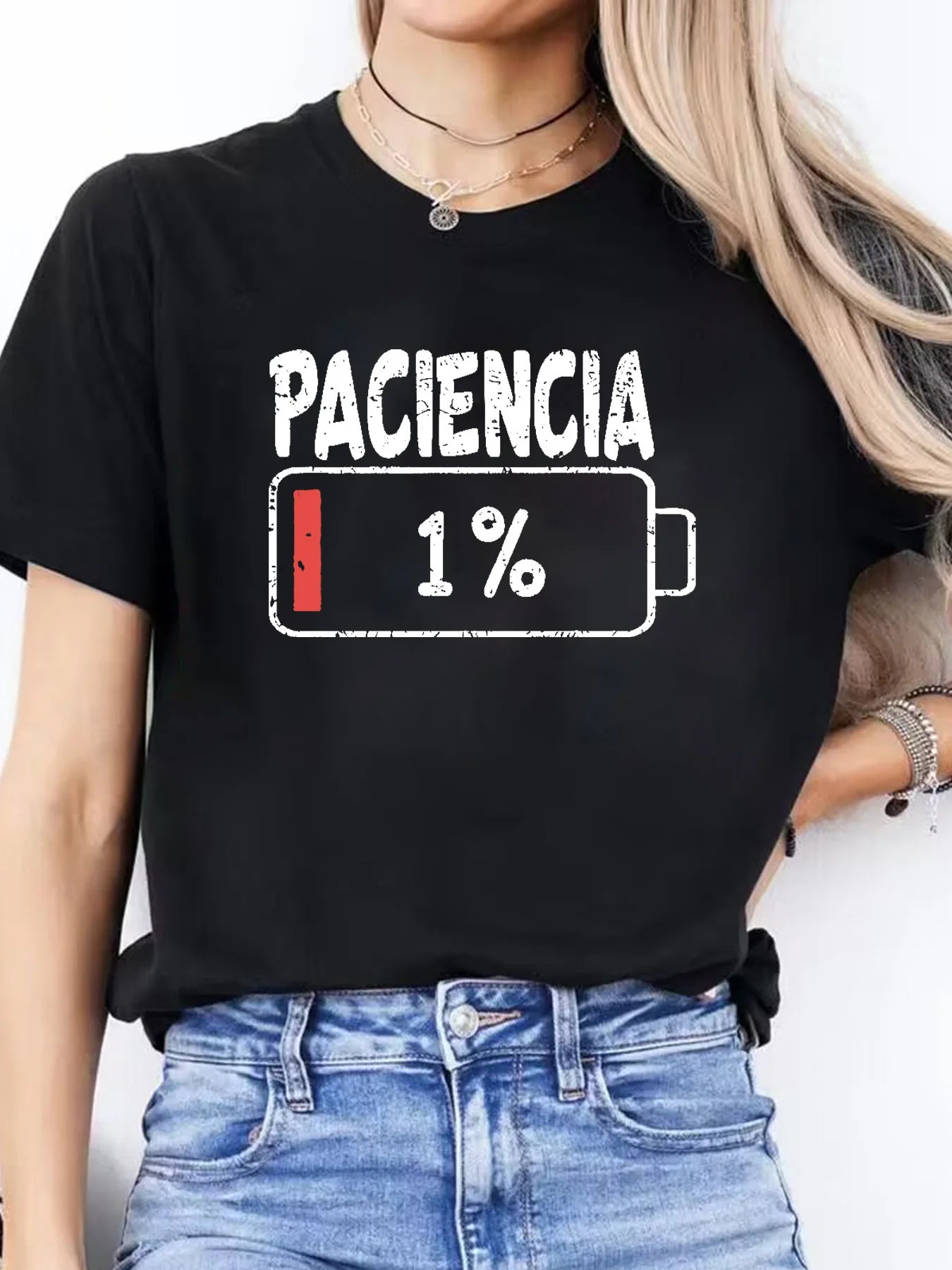 Women's Short sleeve t-shirt™ Vibrant Spanish Letter Print Short Sleeve Round Neck Summer Breathable t-shirt