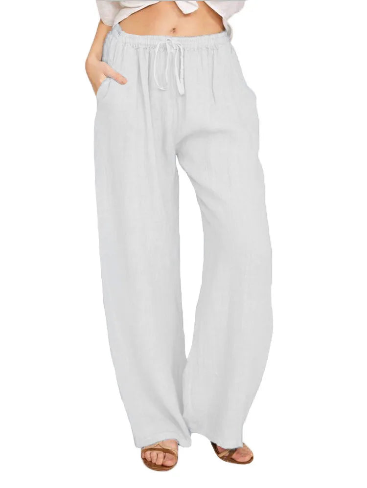 Women's Pants™ Large Loose Cotton Hemp Casual Pants