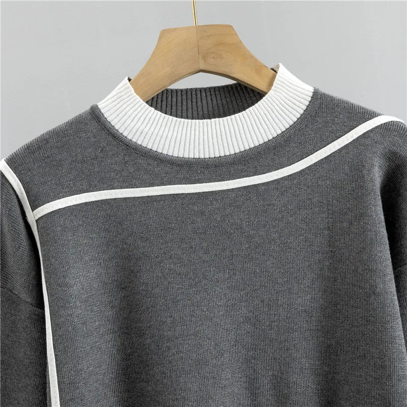 Women's Knitted Suit™ Autumn 2 Pieces Set Knitted Long Sleeve Pullovers Sweater Casual Patchwork Fashion Tops and Pants Suit