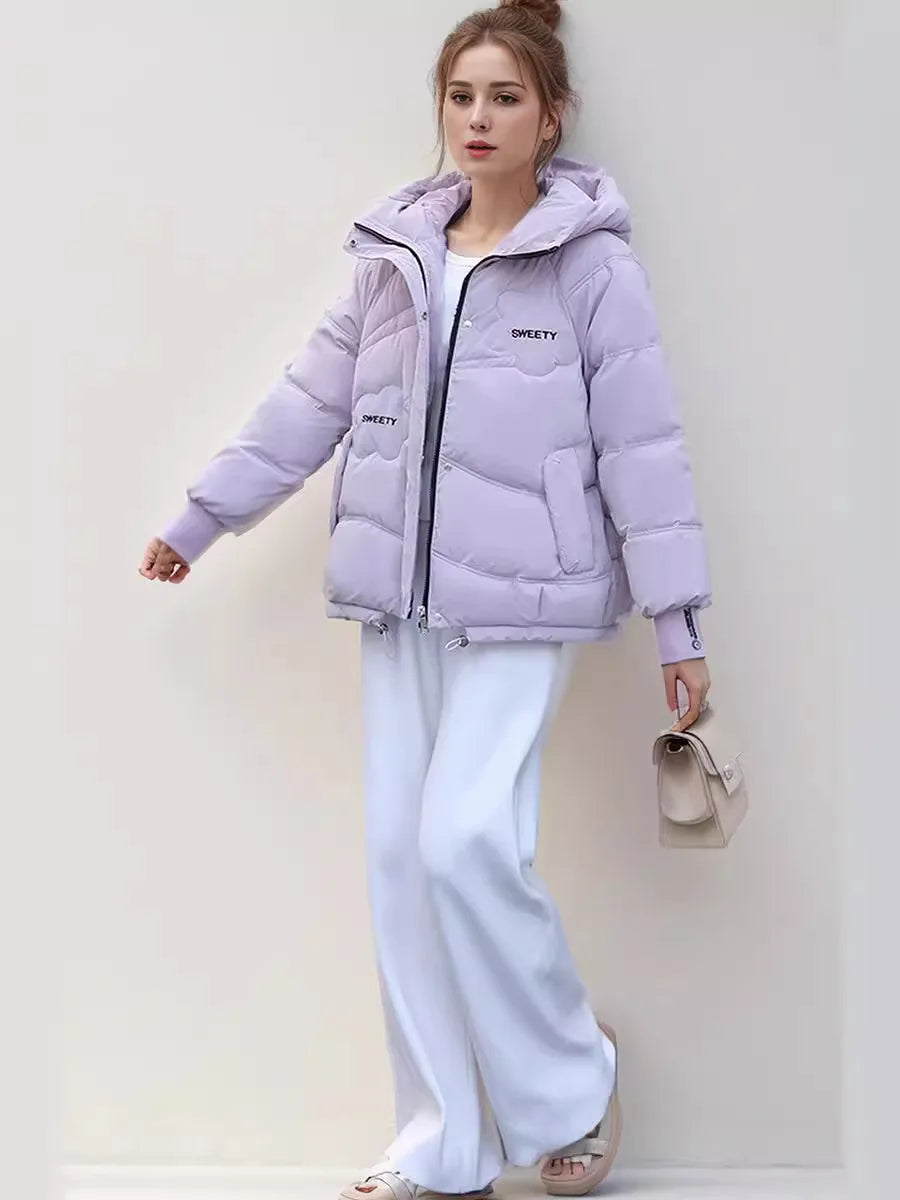 Women's Thick Coat™ Winter Cotton Casual Hooded Zipper Short Parkas Jacket