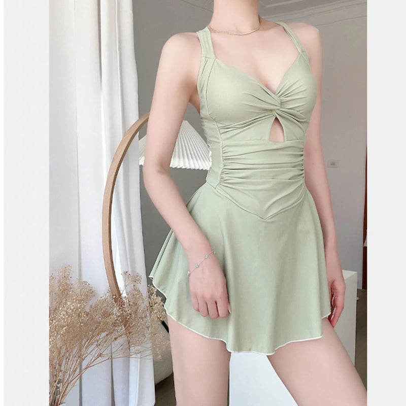 Women's Hanging Neck Sweet Dress™ High Waist Summer Dress