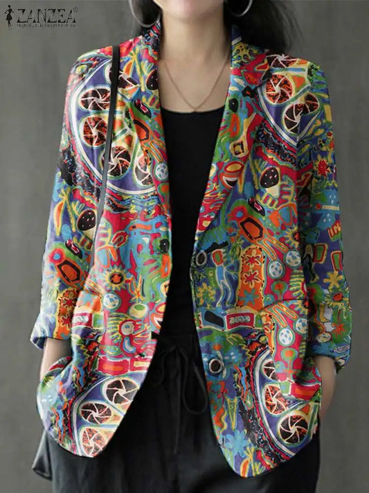 Women's Vintage Long Sleeve Coats™ Cotton Shirt Casual Outwears