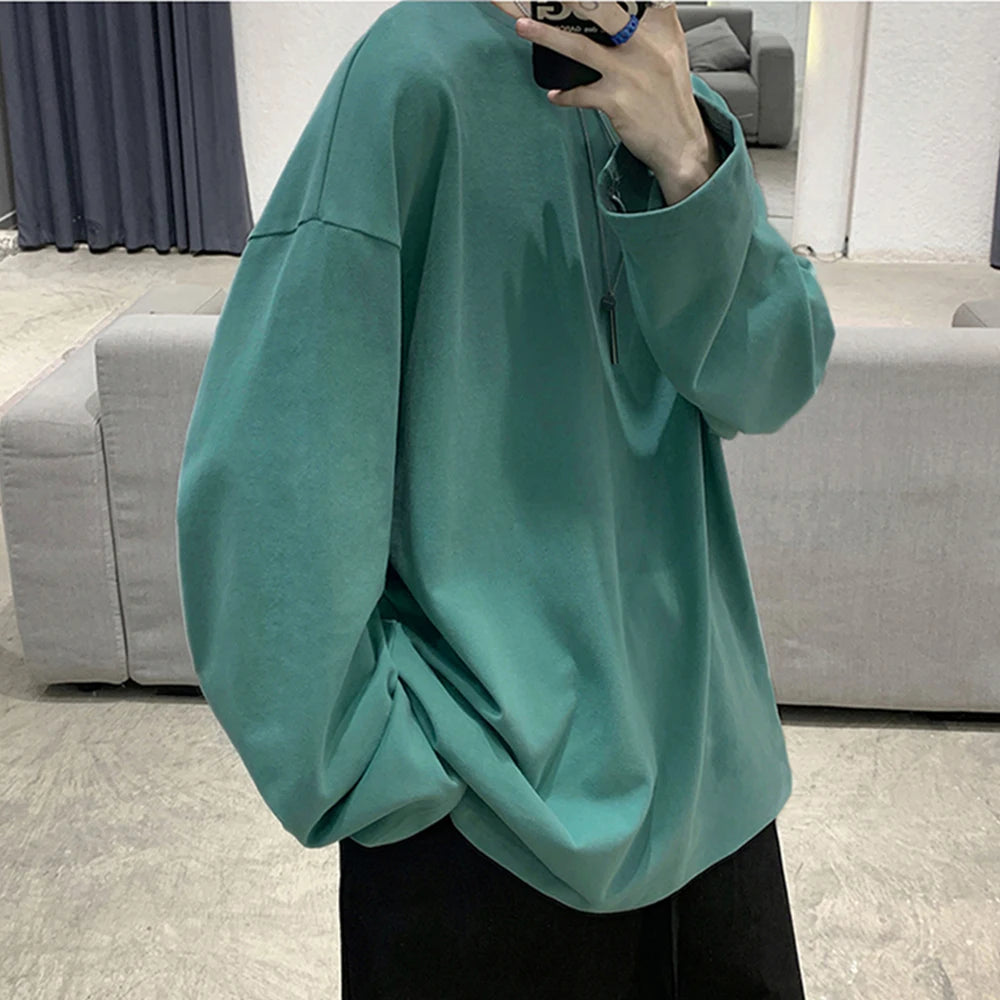 Men's T-shirt™ Cotton Oversize Long sleeves t shirt