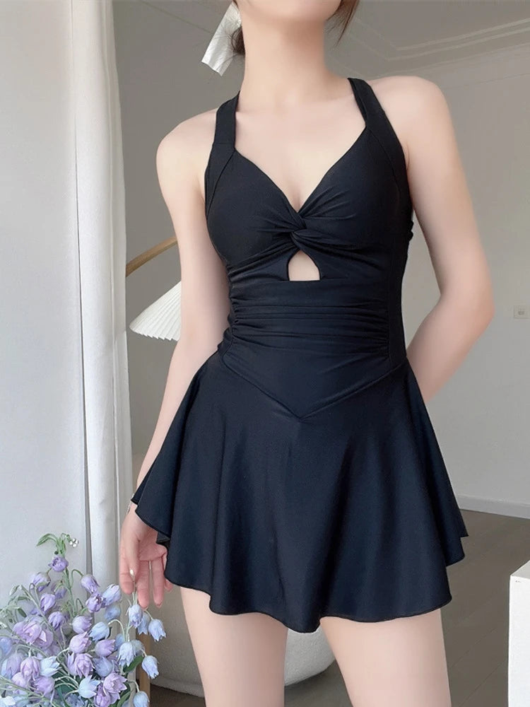 Women's Hanging Neck Sweet Dress™ High Waist Summer Dress