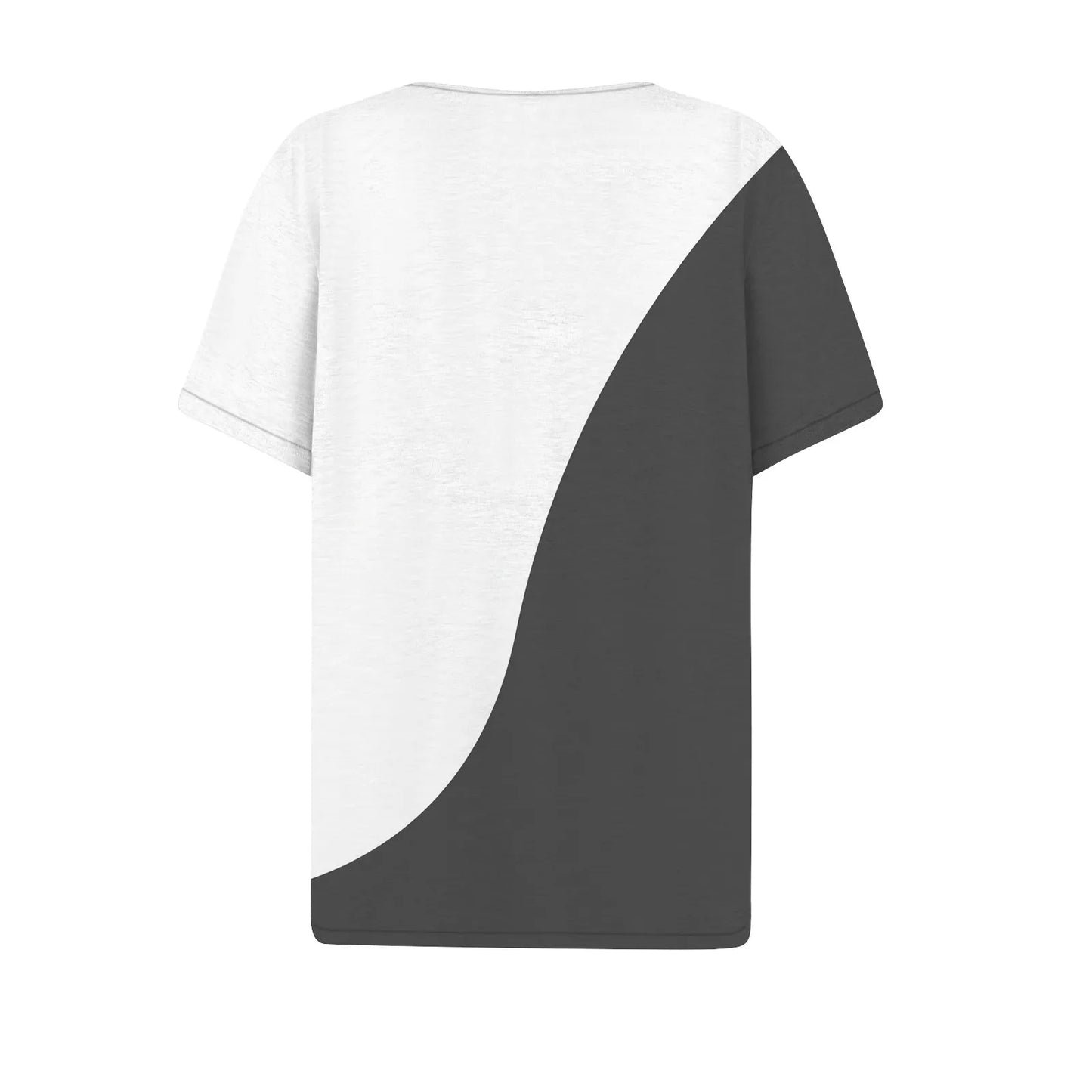 Women's Summer Patchwork T-Shirts™ Short Sleeve Loose Ladies V-Neck Tops
