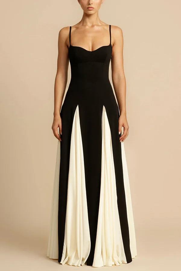 Women's Dress™ V Neck Elegant Sling Contrast Party Dress