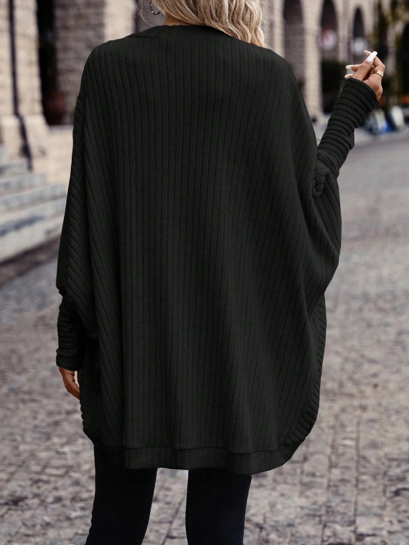 Women's Cardigan Sweaters™ Regular Long Batwing Sleeve Cardigan