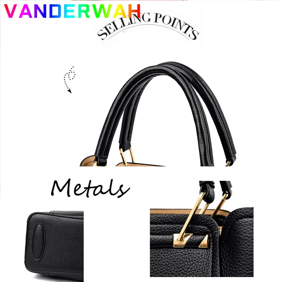 Women's Leather Luxury Handbags™ Ladies Shoulder Crossbody Sac & Messenger Tote Handbag