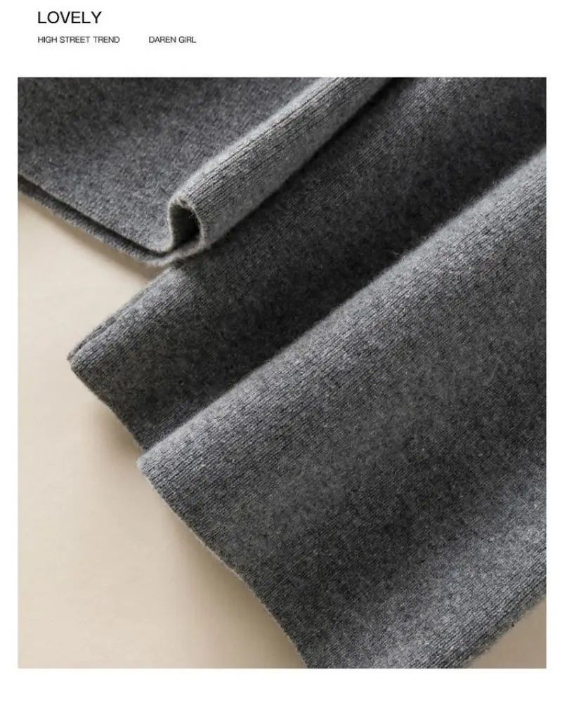 Women's Knitted Elastic High Waist Pants™ Straight Ankle-Length Soft Pants