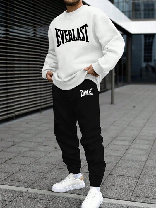 Men's Tracksuit™ Print Sweatshirt and Sweatpants Sportswear Clothing