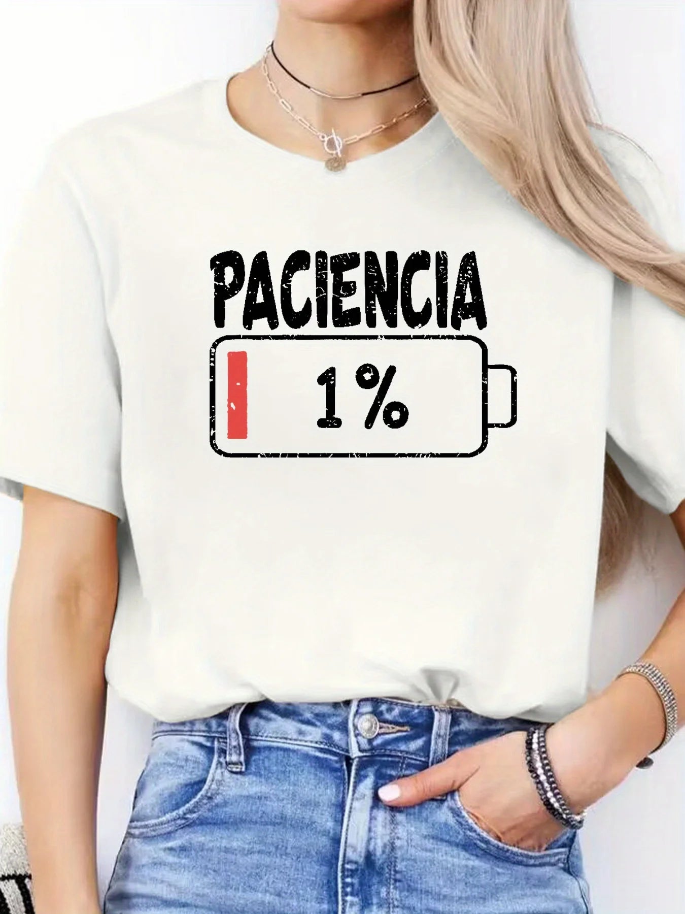 Women's Short sleeve t-shirt™ Vibrant Spanish Letter Print Short Sleeve Round Neck Summer Breathable t-shirt
