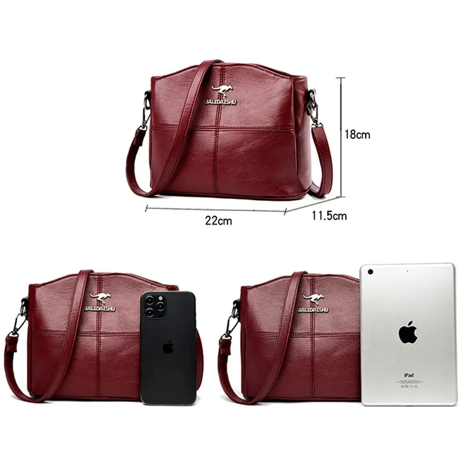 Women's Leather Luxury Handbags™ Ladies Shoulder Crossbody Sac & Messenger Tote Handbag