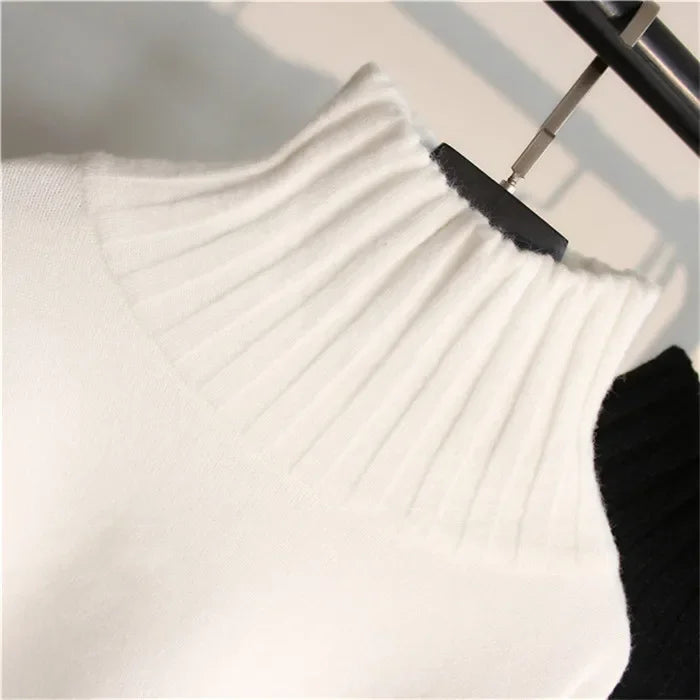 Women's Turtleneck Pullover™ High Elasticity Knitted Ribbed Slim Jumper