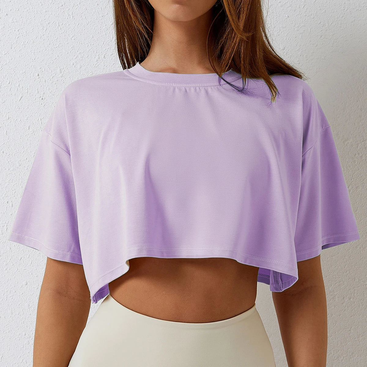 Women Short Sleeve T-Shirt™ Navel Baring New Sport Loose Crop Tops