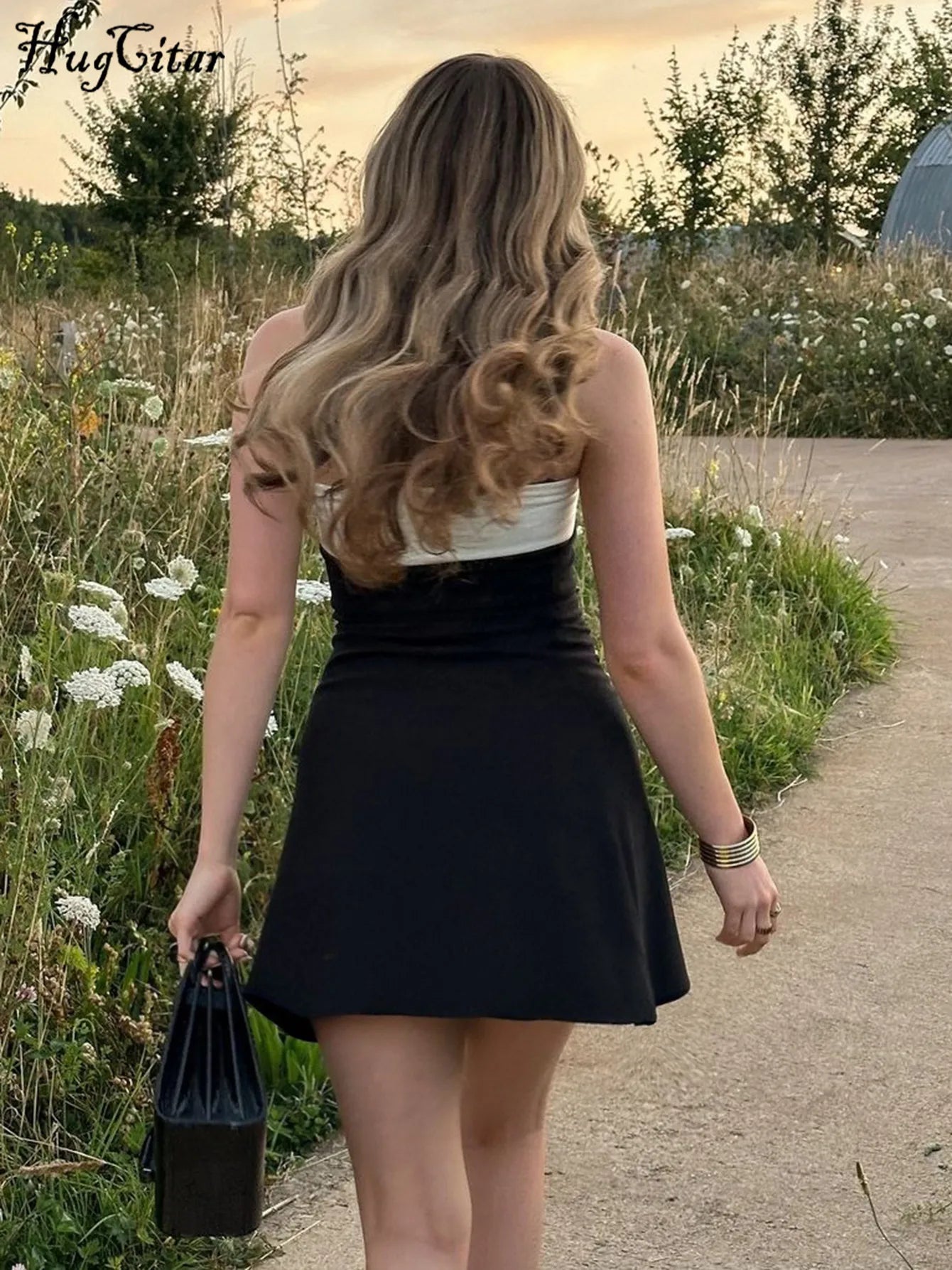Women's Strapless Patchwork Mini Dress™ Elegant Bodycon Mini Dress