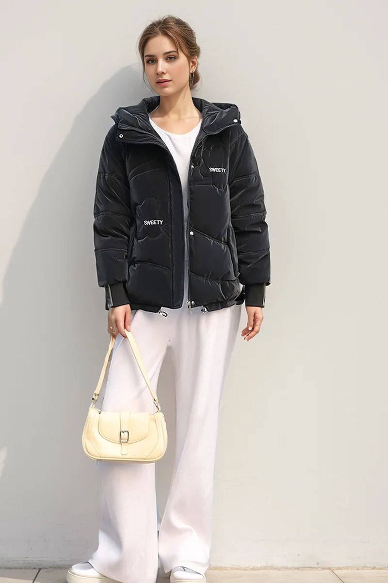 Women's Thick Coat™ Winter Cotton Casual Hooded Zipper Short Parkas Jacket